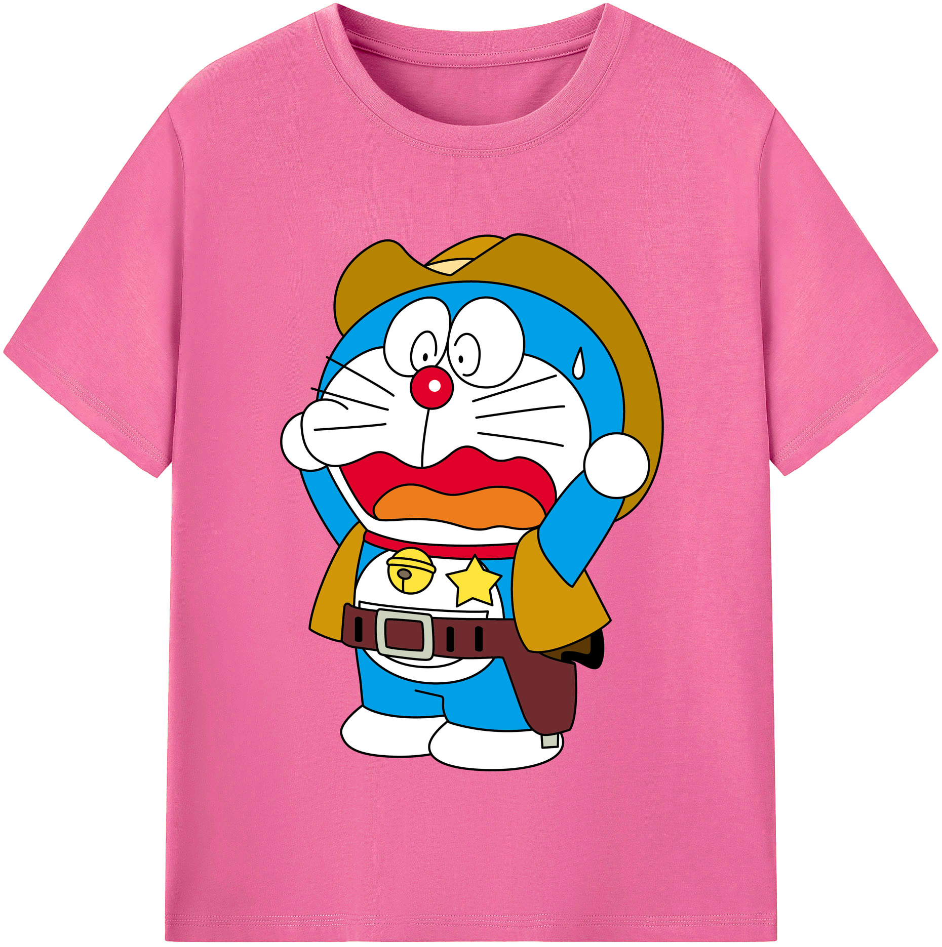 （画像用） ドラえもん Doraemon レディースカジュアルプリントTシャツ（綿100％）